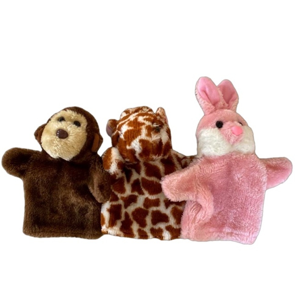 Oriental Trading Co. Lot of 3 Hand Puppets 7” OS